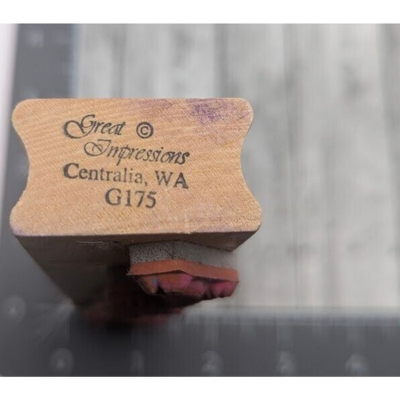 Great Impressions Summertime Border Sun G175 Rubber‎ Stamp Wood #D22 - Picture 3 of 5